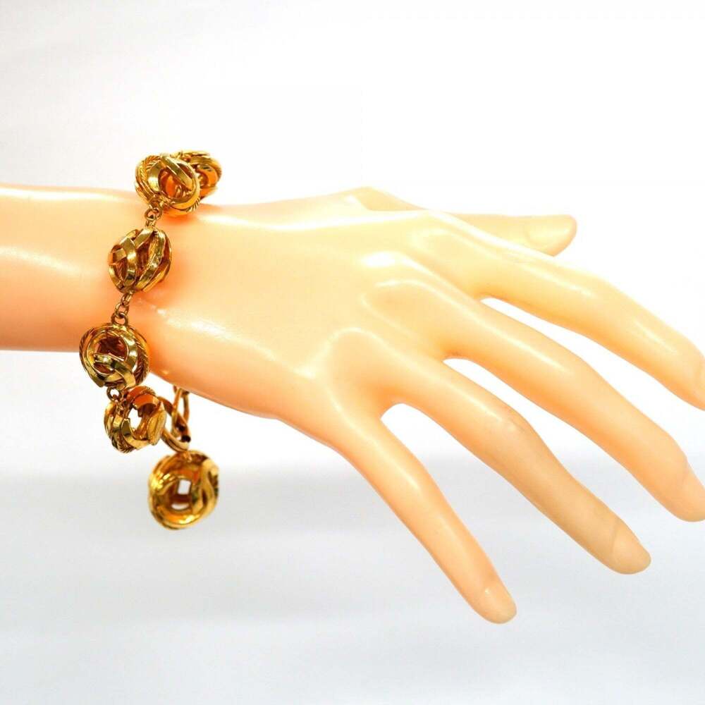 CHANEL Gold Logo Charm Bracelet - Picture 6 of 6